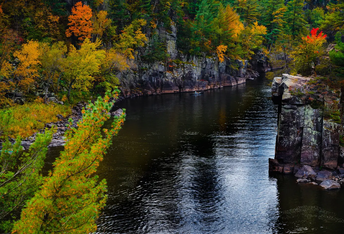The St. Croix River in autumn