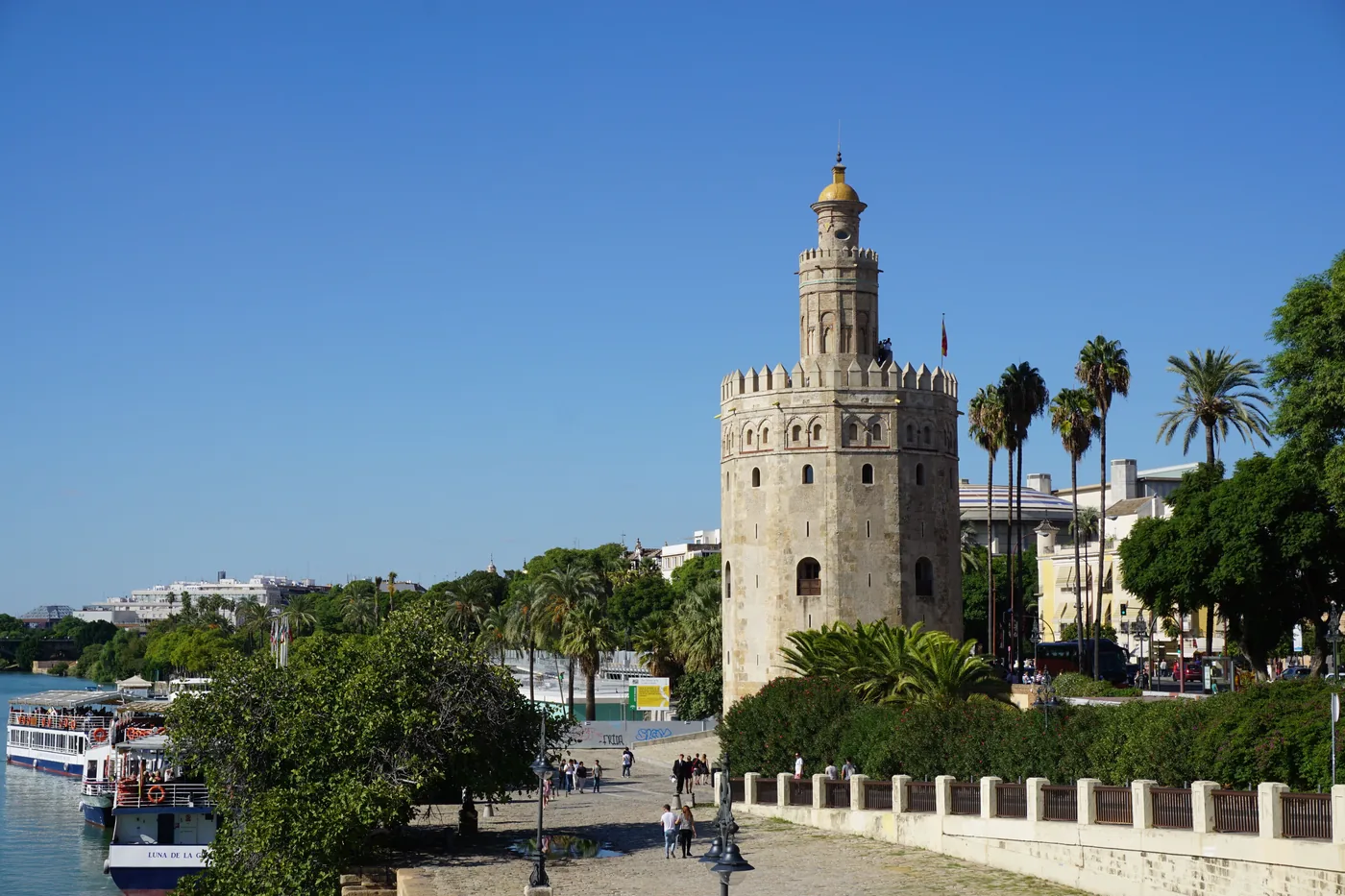 The Torre del Oro beside the Guadalquivir River in Seville